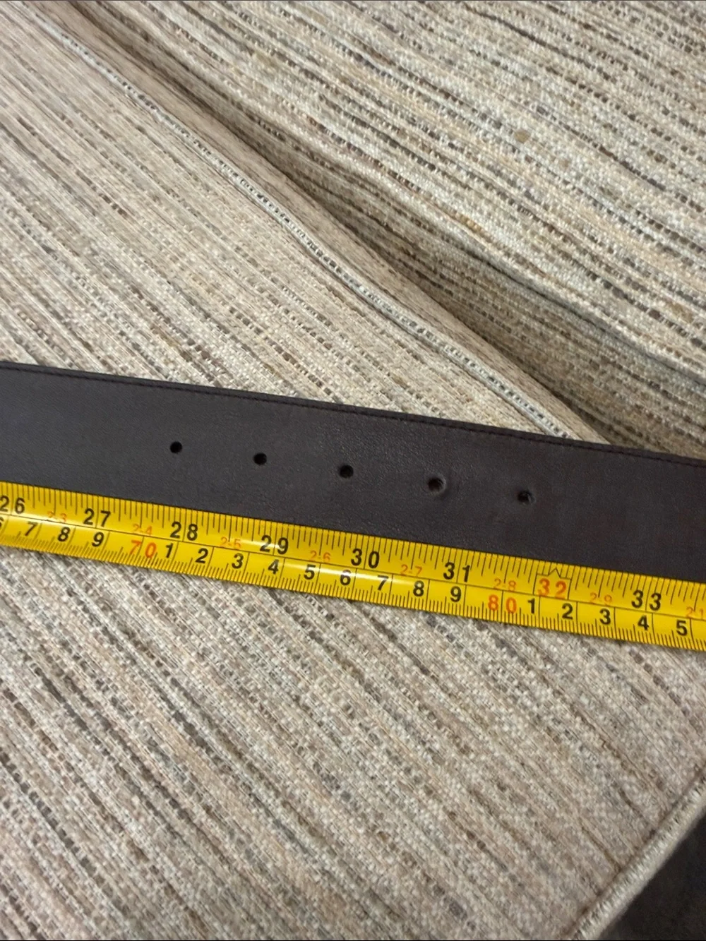 Gucci Womens’ Leather Dress Belt in Gray and Tan with Gold Buckle Sz 32